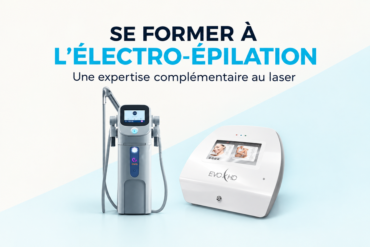 Se former à l’électro-épilation : une expertise complémentaire au laser, avec deux appareils présentés côte à côte