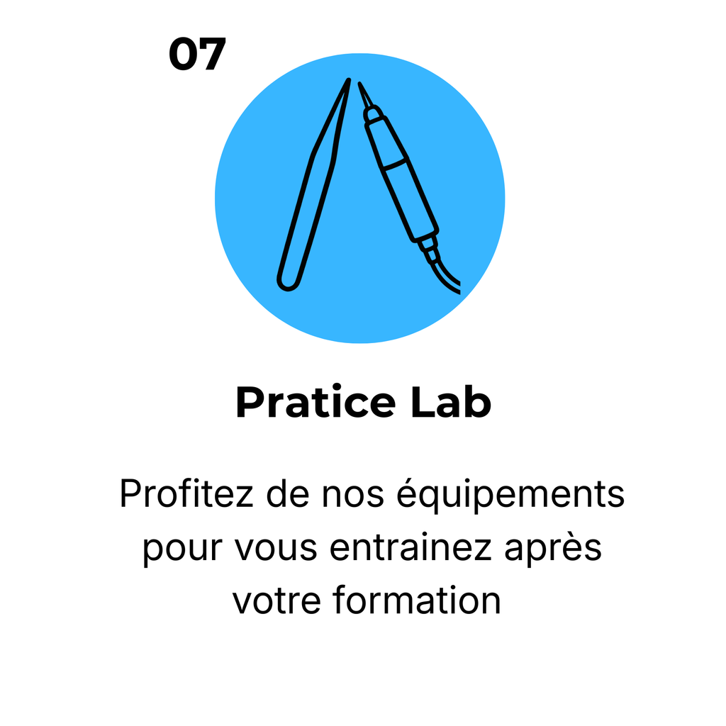 Unique en suisse, profitez de nos équipements pour vous entraîner après votre formation 