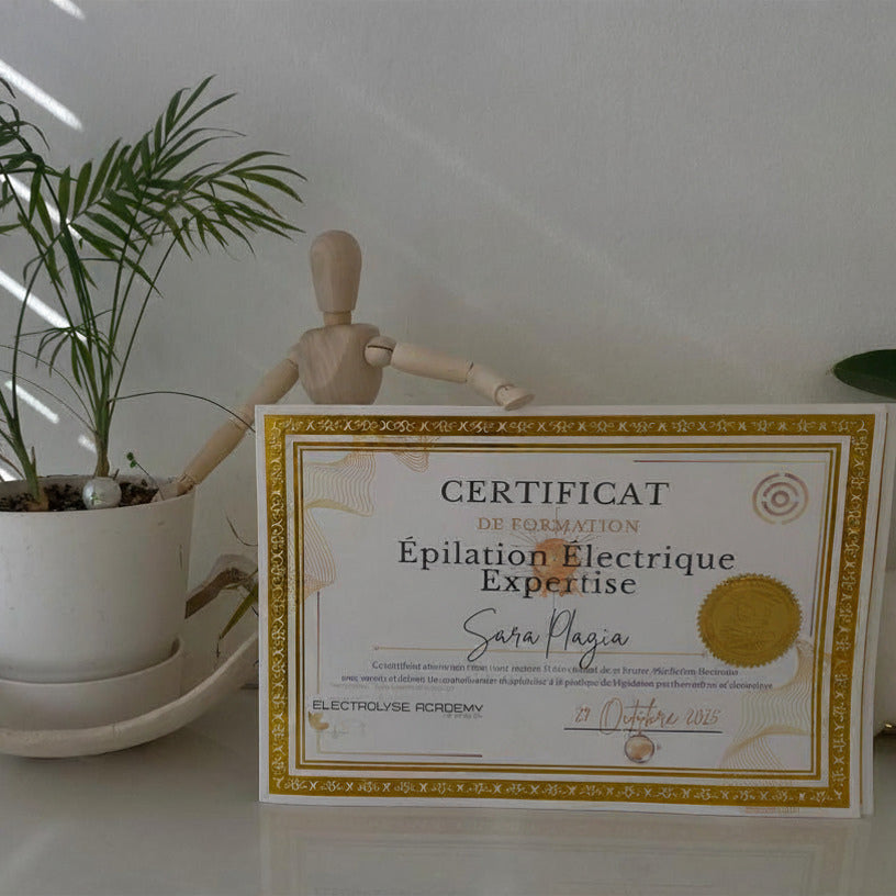 Recevez votre attestation de formation en électrolyse